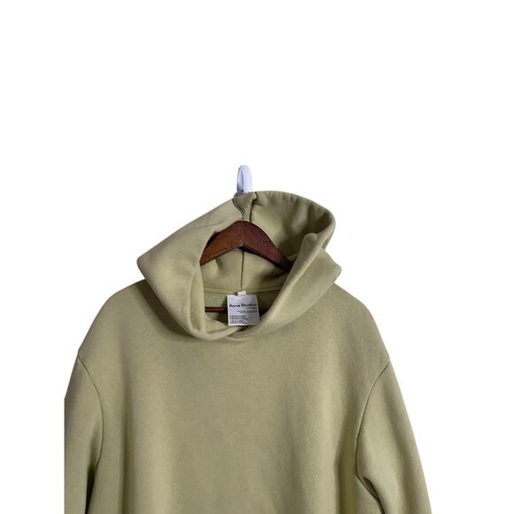 Acne Studios Forres Cotton-Blend Jersey Hoodie in Green Mens XL - Picture 7 of 13